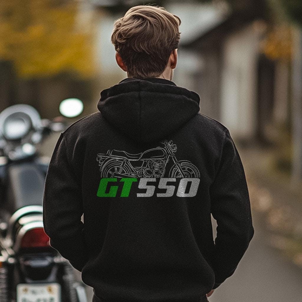 Kawasaki Z550G & GT550 Inspired Hoodie - Motorcycle Sweatshirt for Riders