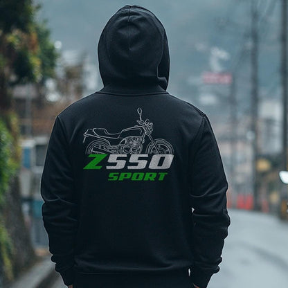 Kawasaki Z550 & KZ550 Sport Inspired Hoodie - Motorcycle Sweatshirt for Riders