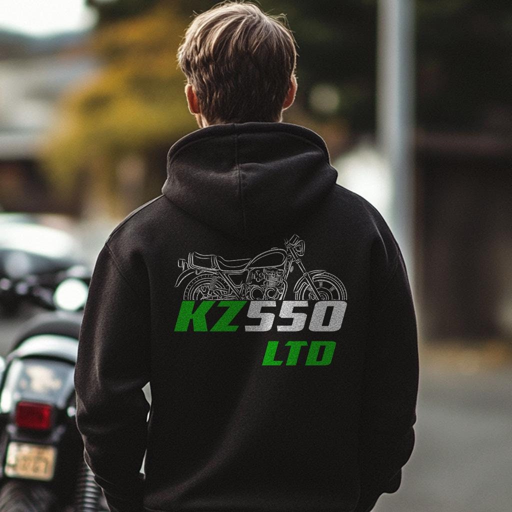 Kawasaki Z550 & KZ550 LTD Inspired Hoodie - Motorcycle Sweatshirt for Riders