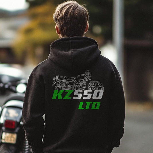 Kawasaki Z550 & KZ550 LTD Inspired Hoodie - Motorcycle Sweatshirt for Riders