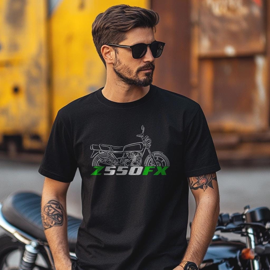 Kawasaki Z550 & KZ550 FX Inspired T-Shirt - Motorcycle Tee Shirt for Riders