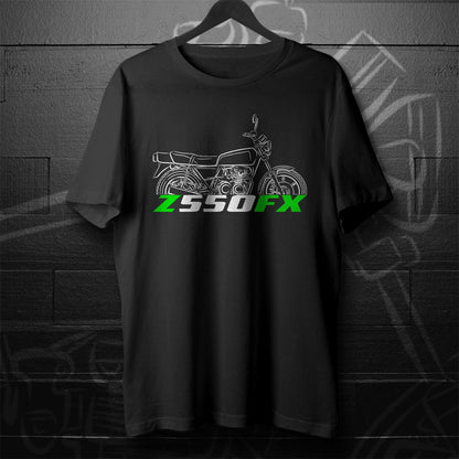 Kawasaki Z550 & KZ550 FX Inspired T-Shirt - Motorcycle Tee Shirt for Riders