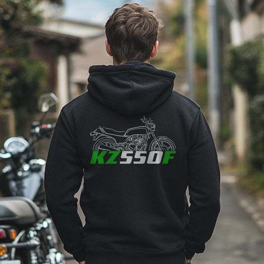 Kawasaki Z550 & KZ550 F Inspired Hoodie - Motorcycle Sweatshirt for Riders