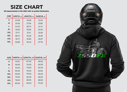 Kawasaki Z550 & KZ550 FX Inspired Hoodie - Motorcycle Sweatshirt for Riders