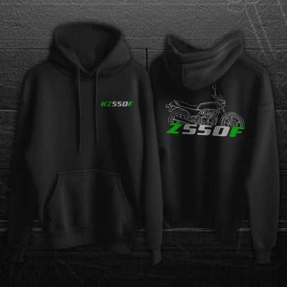 Kawasaki Z550 & KZ550 F Inspired Hoodie - Motorcycle Sweatshirt for Riders