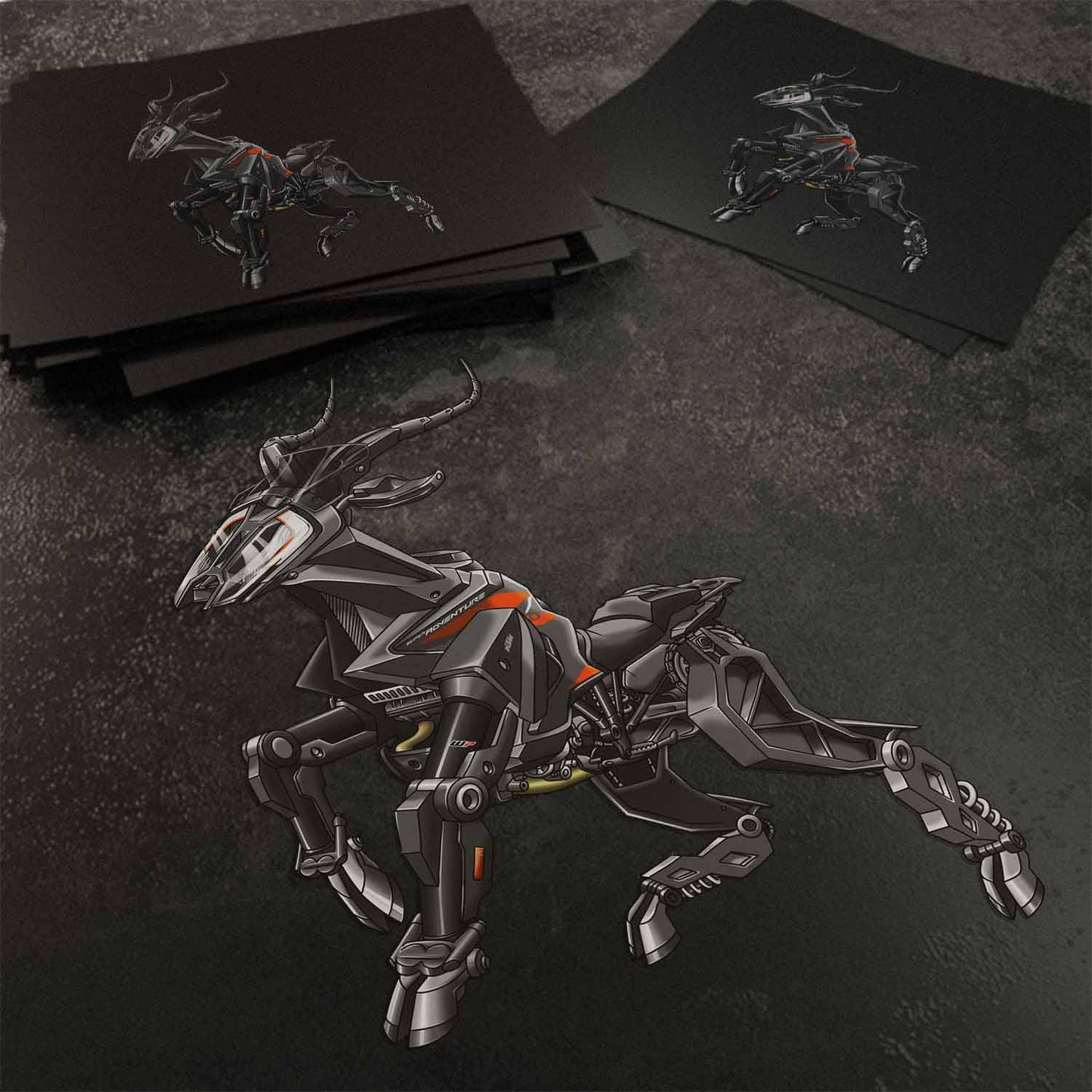KTM 1290 Super Adventure Inspired Stickers - Set of 3 Motorcycle Decals