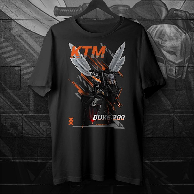 KTM Duke 200 Inspired T-Shirt - Motorcycle Tee Shirt