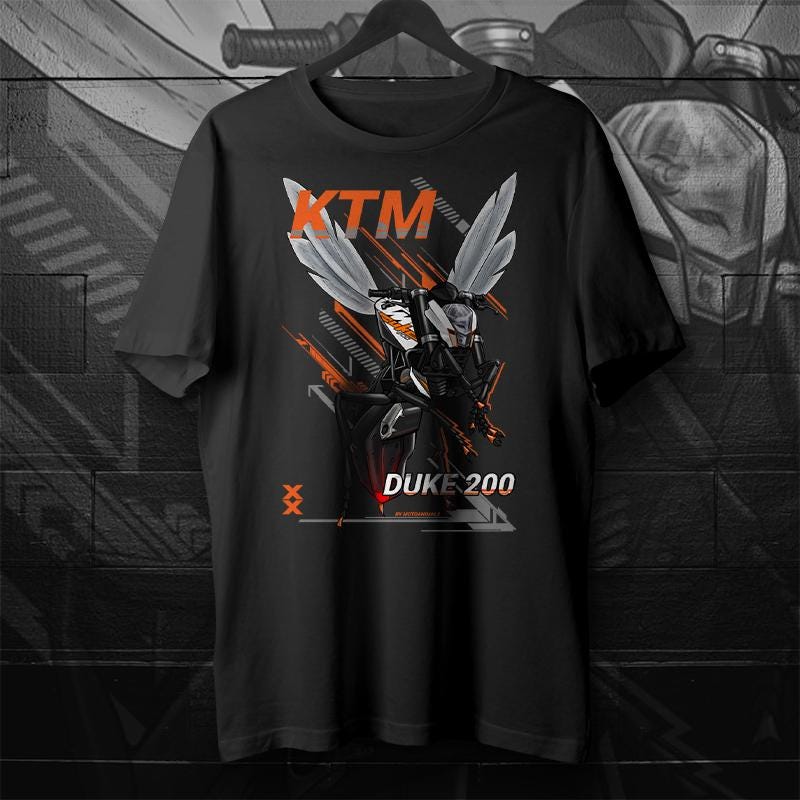 KTM Duke 200 Inspired T-Shirt - Motorcycle Tee Shirt