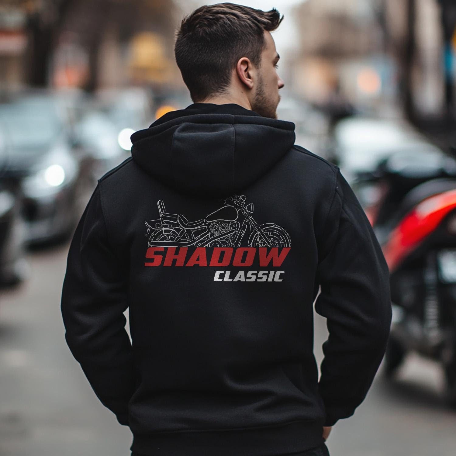 Honda VT1100 Shadow Inspired Hoodie - Motorcycle Sweatshirt for Riders