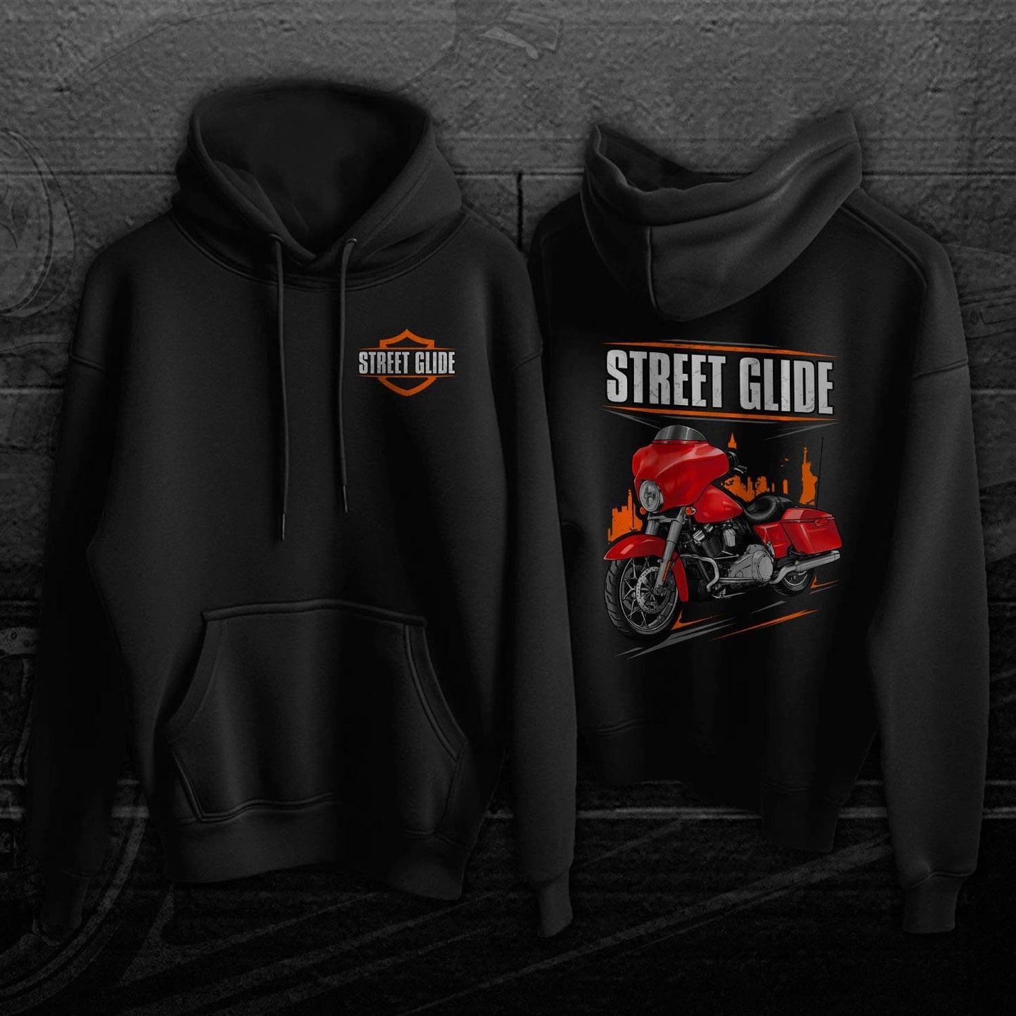 Harley Street Glide FLHX & FLHXI Hoodies - Biker Motorcycle Sweatshirt