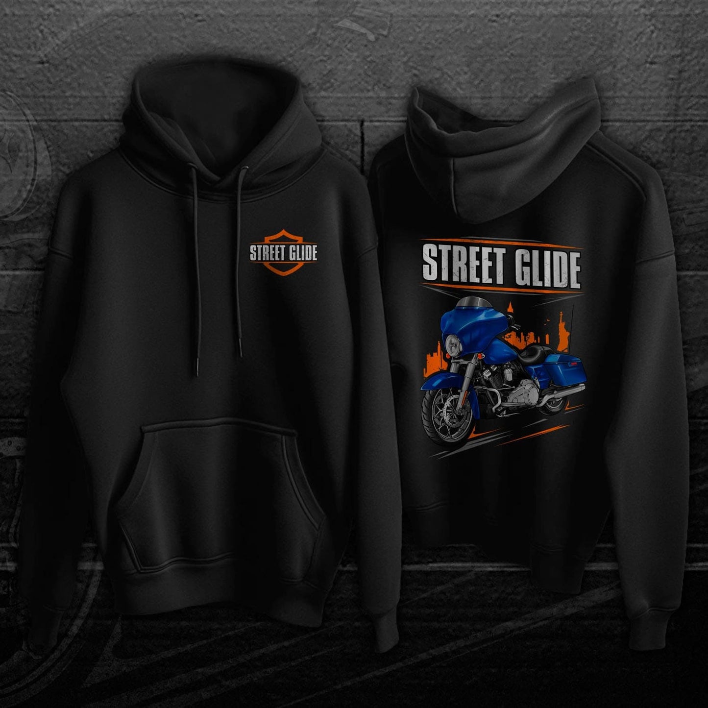 Harley Street Glide FLHX & FLHXI Hoodies - Biker Motorcycle Sweatshirt