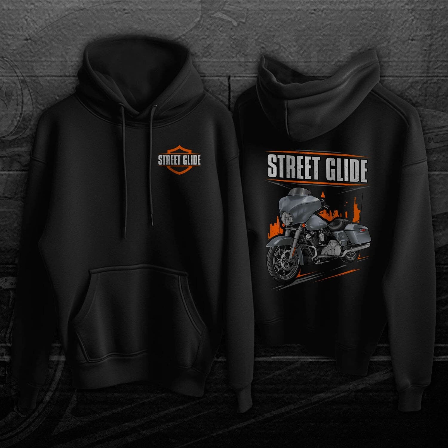 Harley Street Glide FLHX & FLHXI Hoodies - Biker Motorcycle Sweatshirt