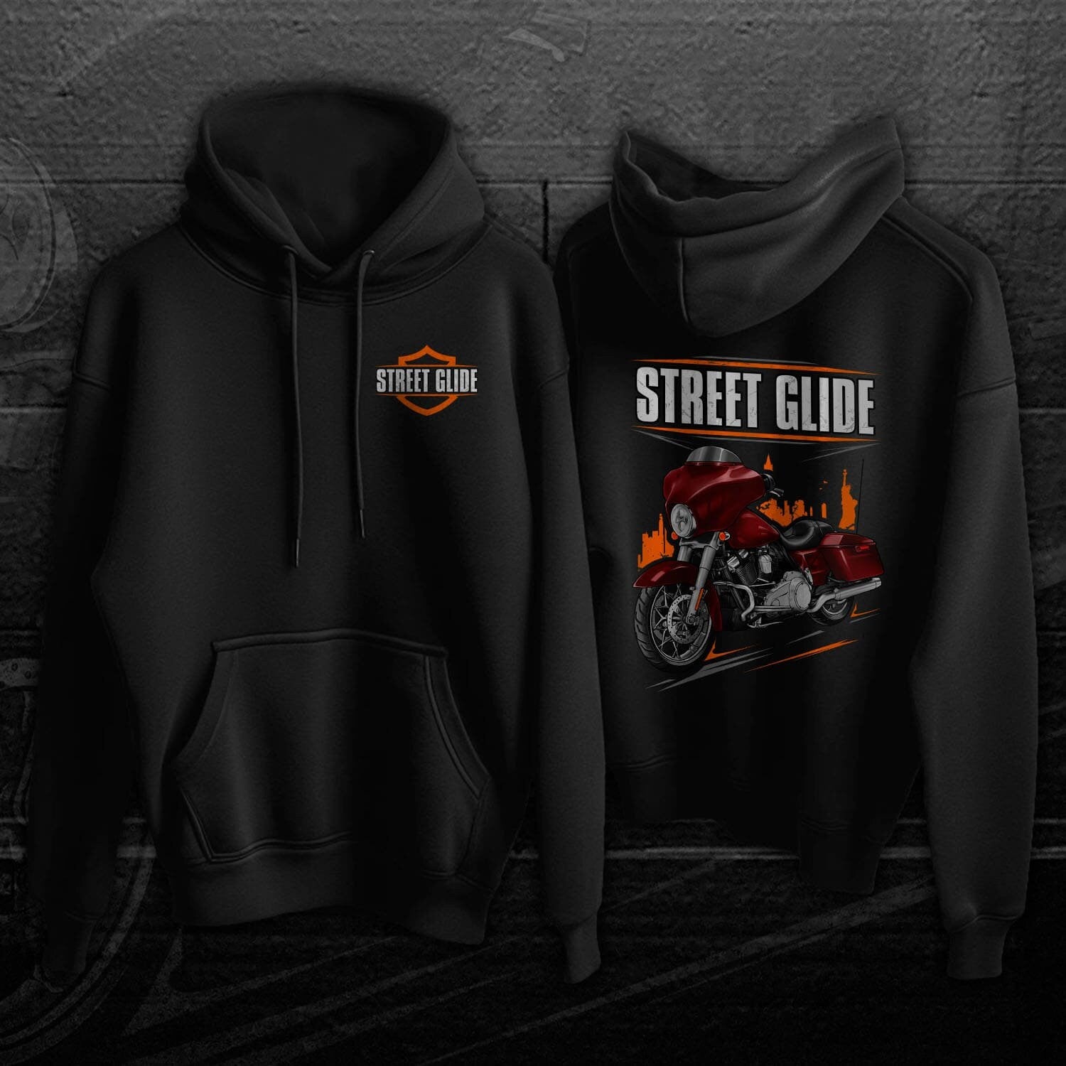 Harley Street Glide FLHX & FLHXI Hoodies - Biker Motorcycle Sweatshirt