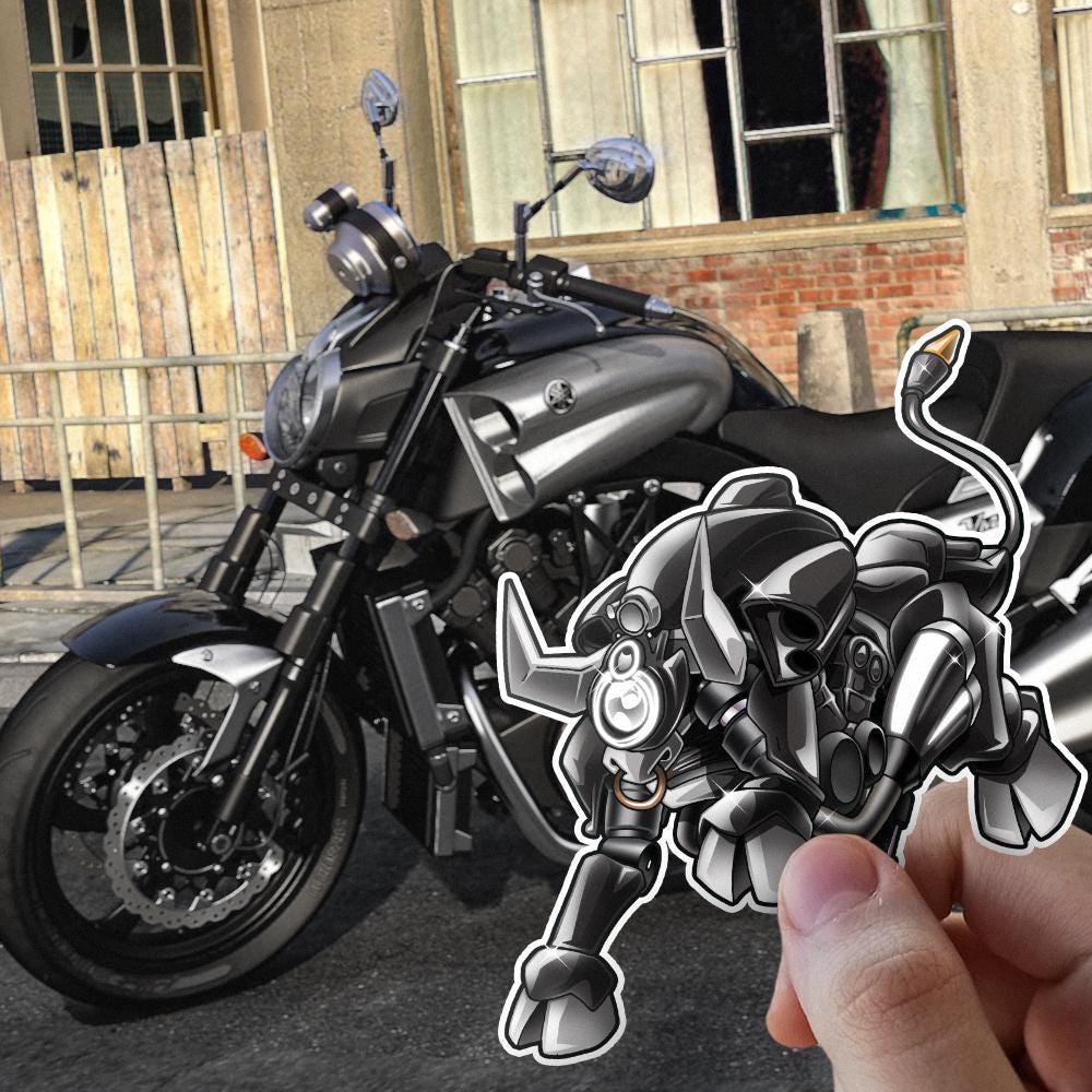Yamaha VMax Inspired Stickers - Set of 3 Motorcycle Decals