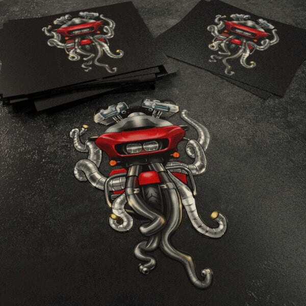 Harley Road Glide Stickers - Set of 3 Biker Motorcycle Decals