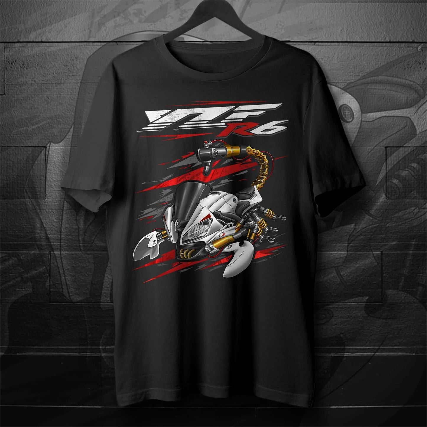 Yamaha YZF-R6 2010-11 Inspired T-Shirt - Motorcycle Tee Shirt