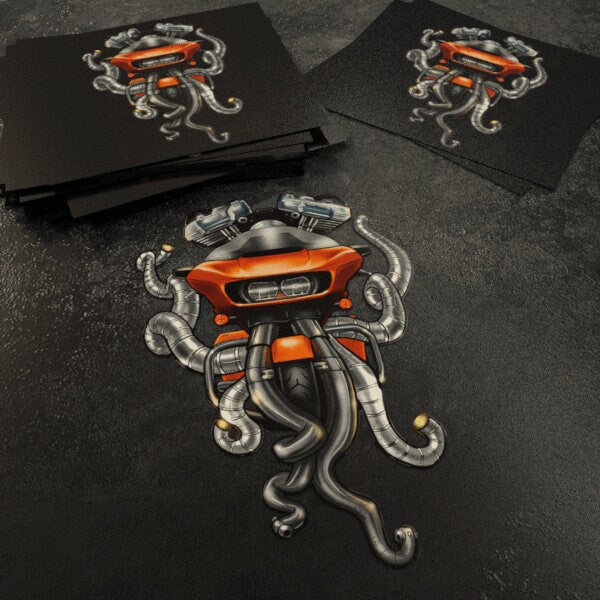 Harley Road Glide Stickers - Set of 3 Biker Motorcycle Decals