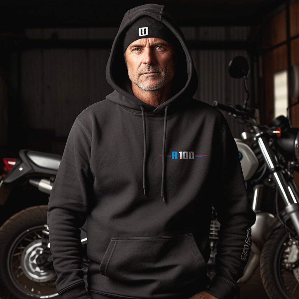 BMW R100 Hoodie - Motorcycle Sweatshirt for Motorrad Riders