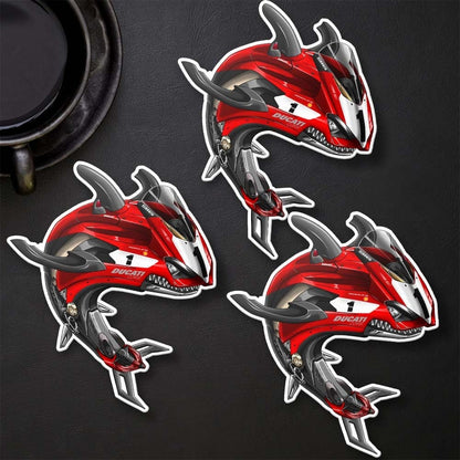 Ducati Panigale V4 2018-20 - Set of 3 Motorcycle Decals for Riders