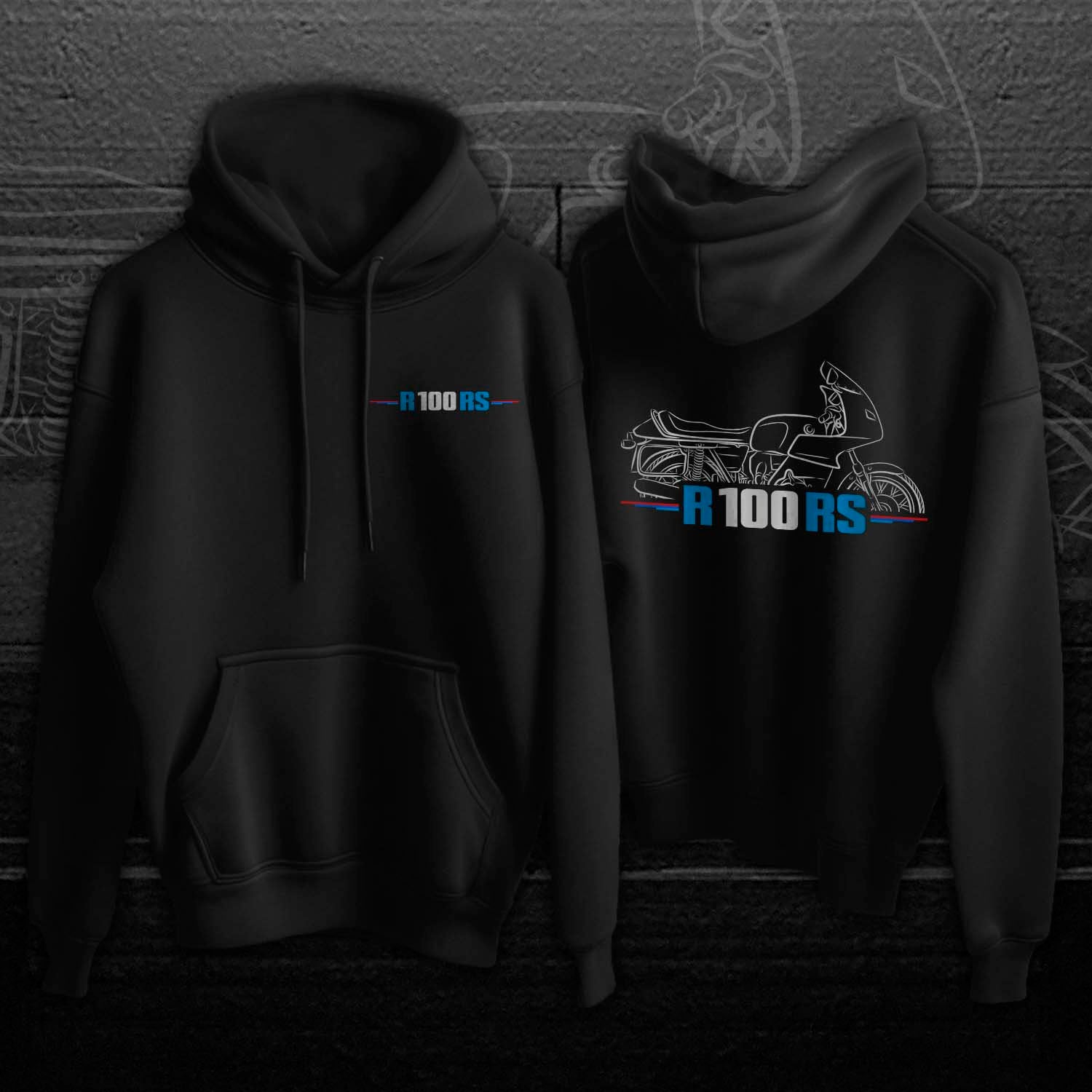 BMW R100 Hoodie - Motorcycle Sweatshirt for Motorrad Riders