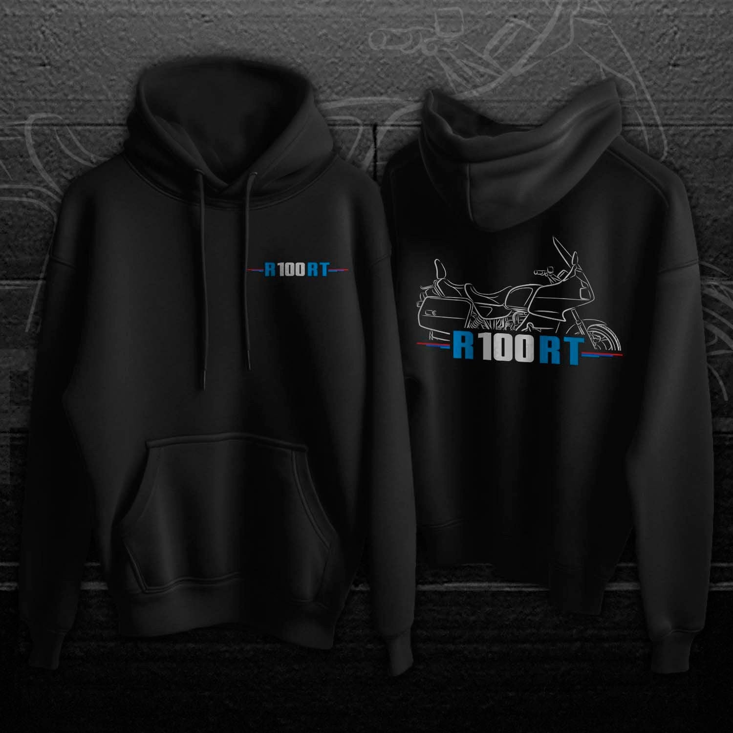 BMW R100 Hoodie - Motorcycle Sweatshirt for Motorrad Riders