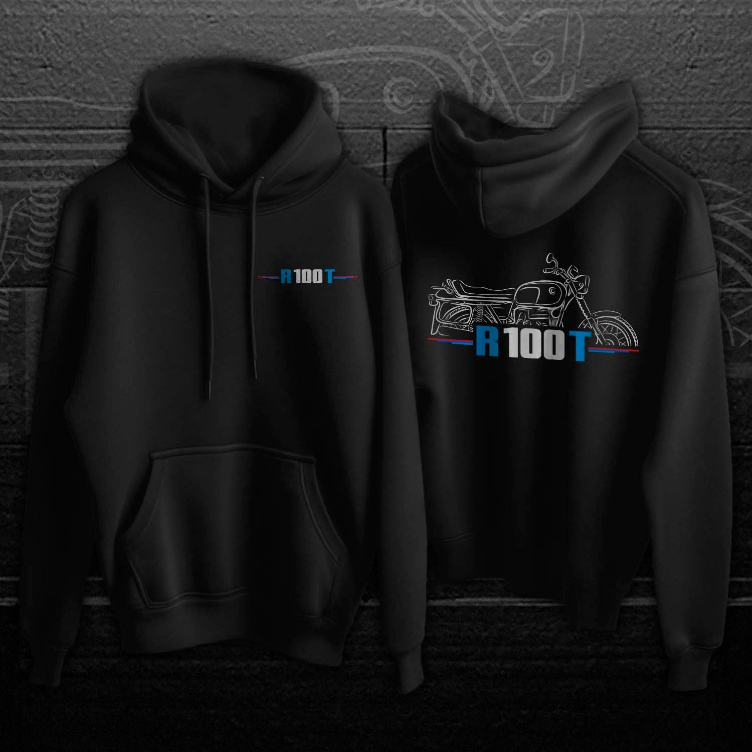 BMW R100 Hoodie - Motorcycle Sweatshirt for Motorrad Riders