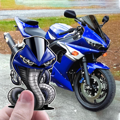 Yamaha YZF-R6 Inspired Stickers - Set of 3 Motorcycle Decals