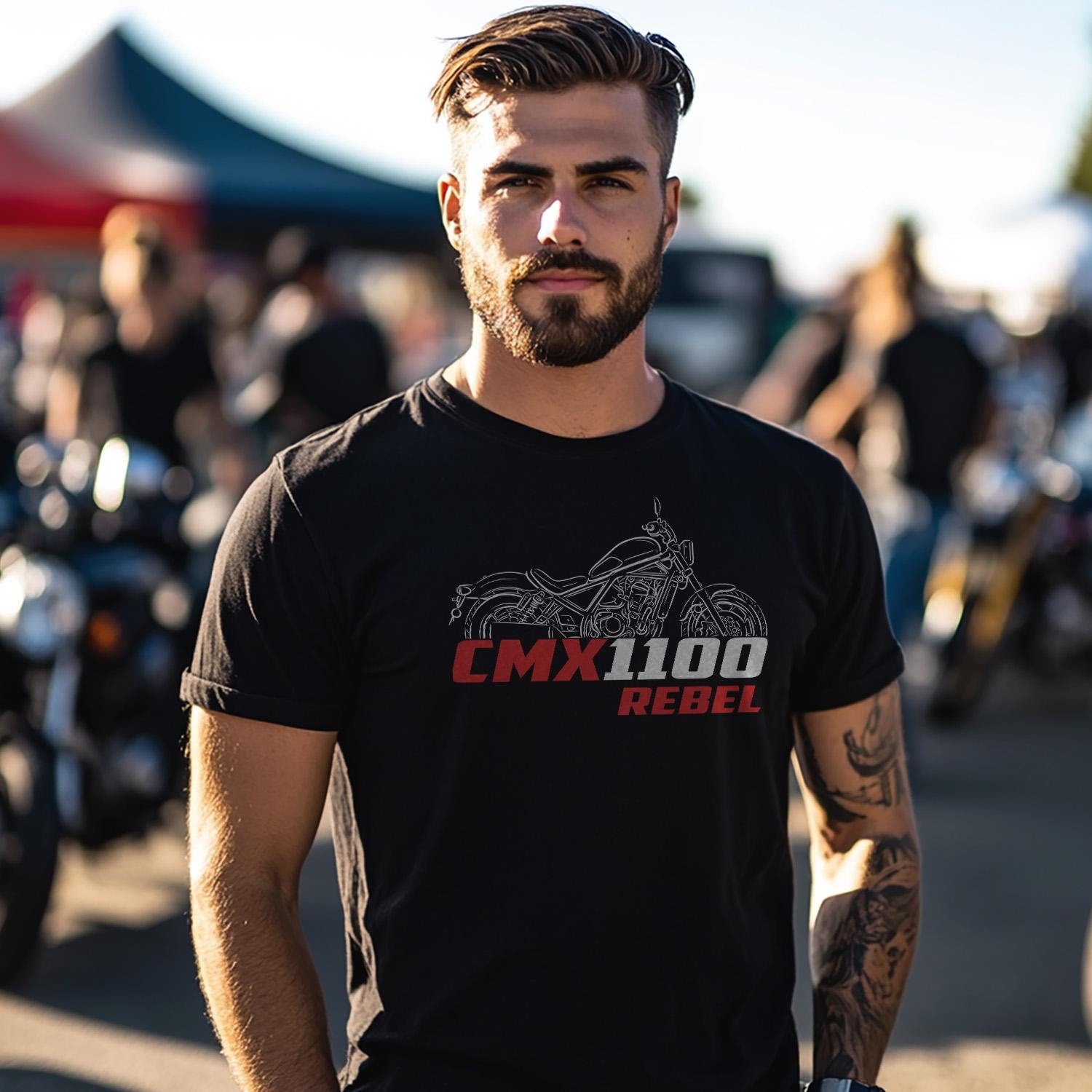 Honda CMX1100 Rebel Inspired T-Shirt - Motorcycle Tee Shirt