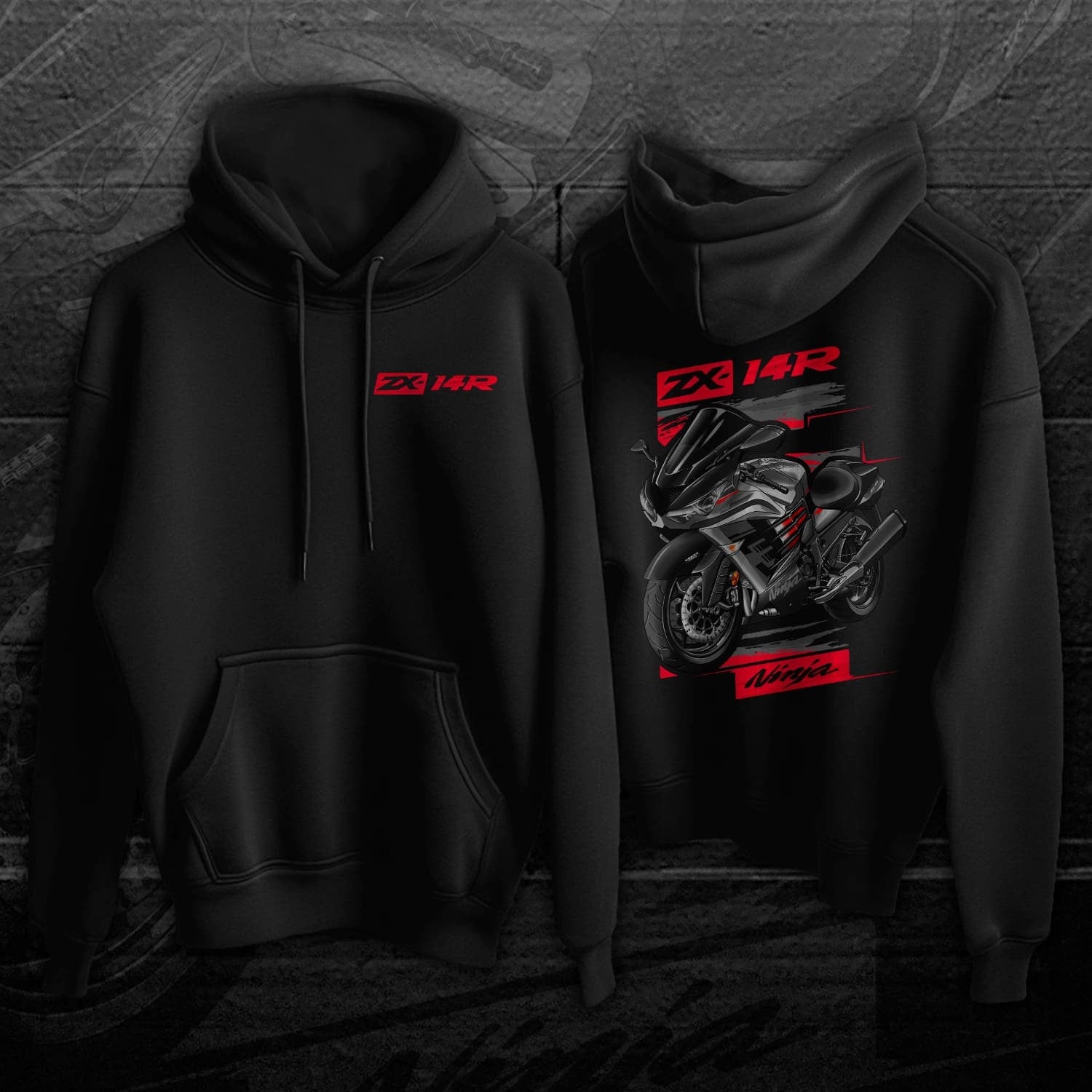 Kawasaki Ninja ZX-14R 2022-24 Hoodie - Motorcycle Sweatshirt for Riders