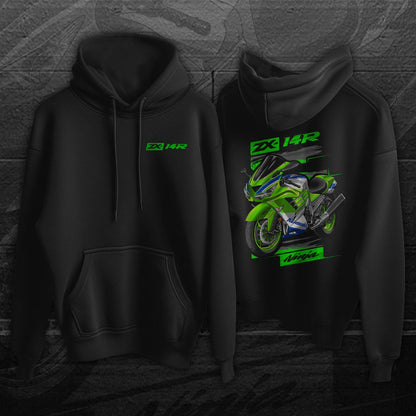 Kawasaki Ninja ZX-14R 2022-24 Hoodie - Motorcycle Sweatshirt for Riders