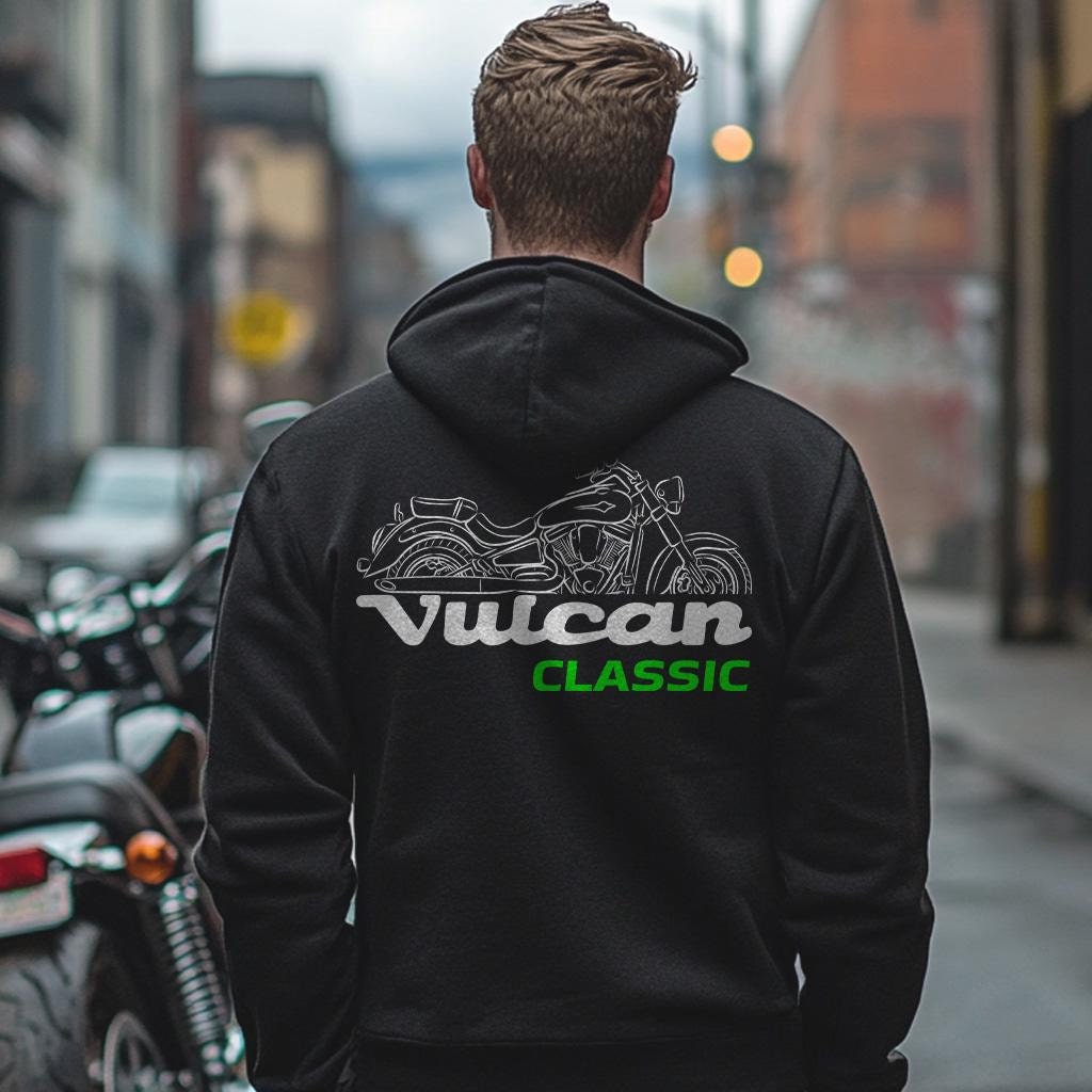 Kawasaki VN2000 Vulcan Classic Inspired Hoodie - Motorcycle Sweatshirt for Riders
