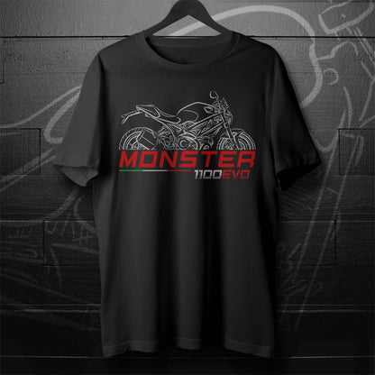 Ducati Monster 1100 EVO Inspired T-Shirt - Motorcycle Tee Shirt for Riders
