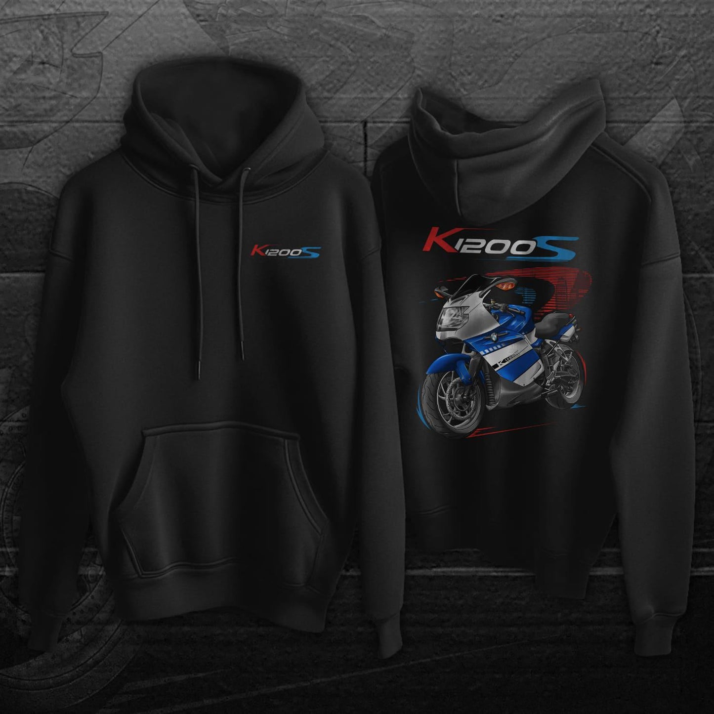 BMW K1200S Inspired Hoodie - Motorcycle Motorrad Sweatshirt