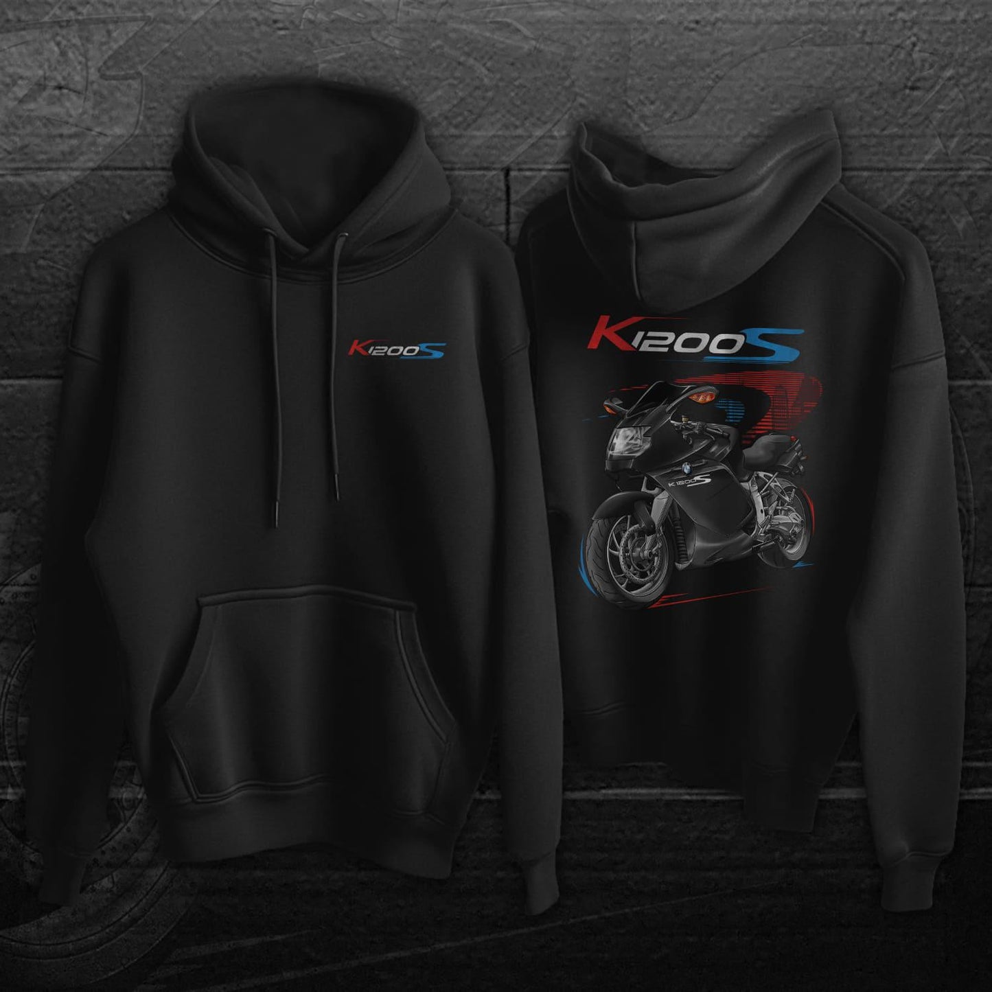 BMW K1200S Inspired Hoodie - Motorcycle Motorrad Sweatshirt