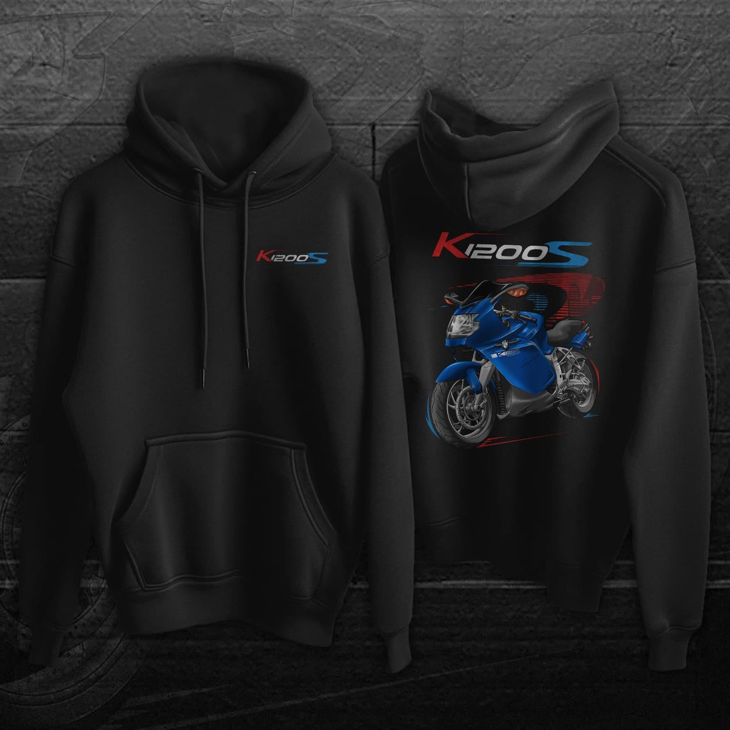 BMW K1200S Inspired Hoodie - Motorcycle Motorrad Sweatshirt