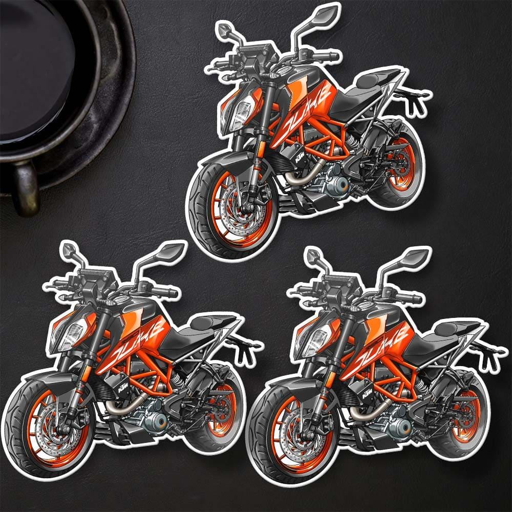 KTM Duke 390 Inspired Stickers - Set of 3 Motorcycle Decals