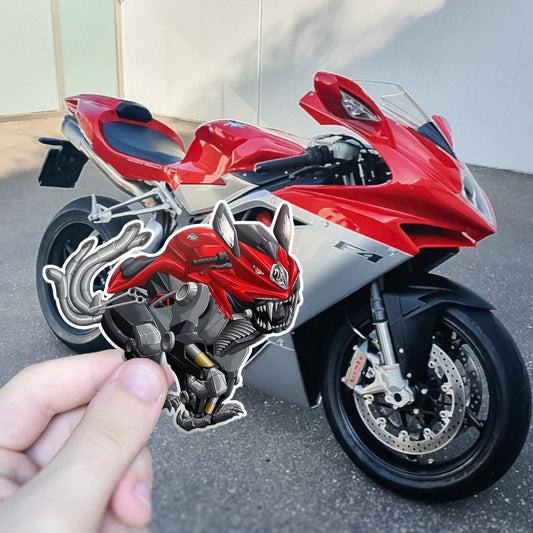 MV Agusta F4 Inspired Stickers - Set of 3 Biker Motorcycle Decals