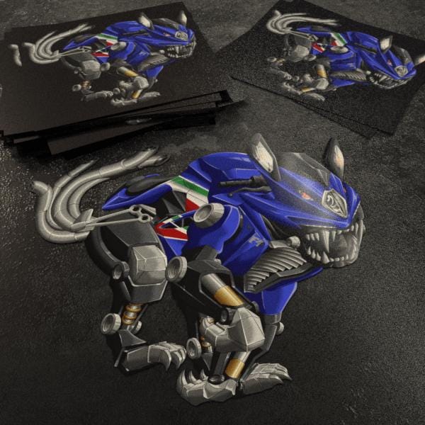 MV Agusta F4 Inspired Stickers - Set of 3 Biker Motorcycle Decals