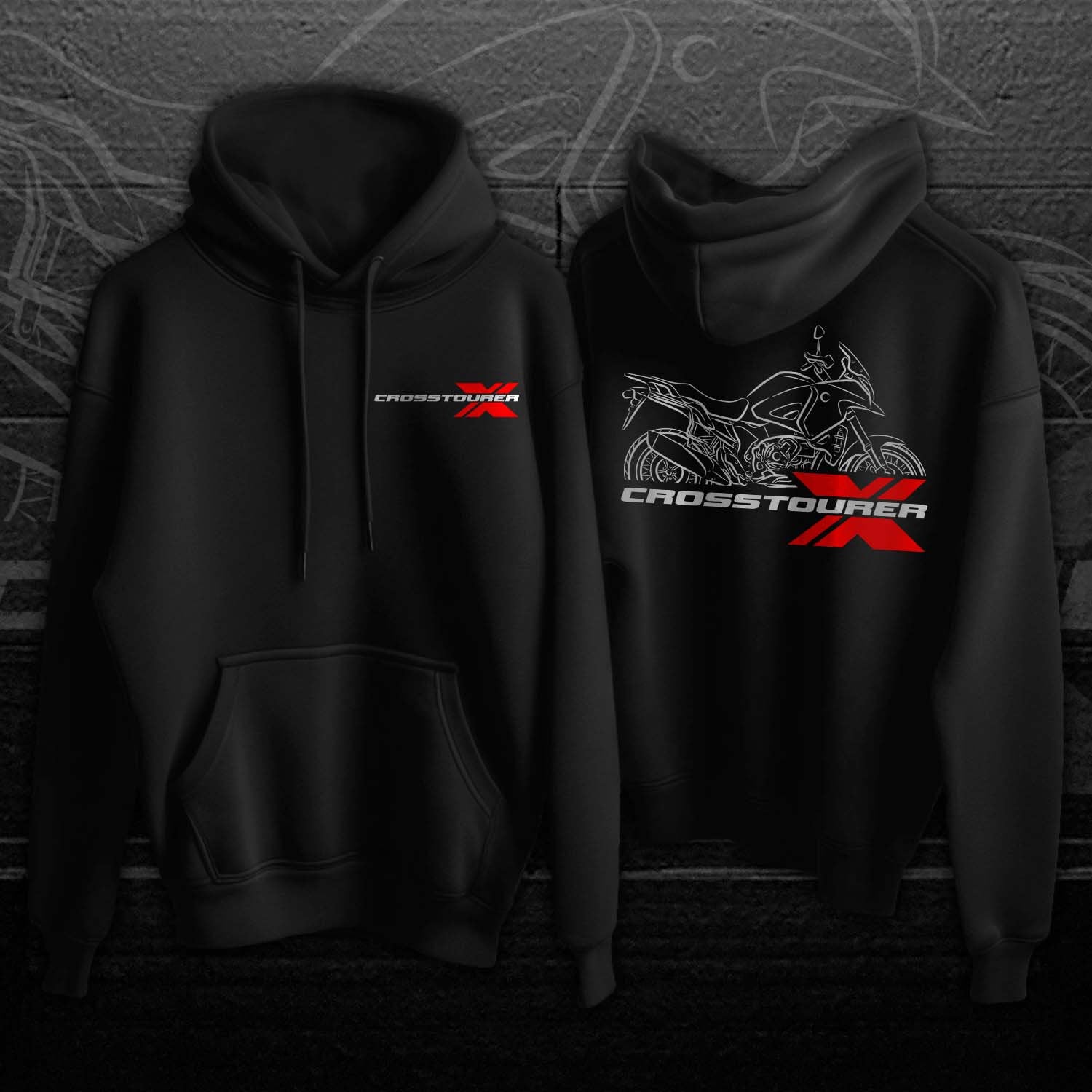 Honda VFR1200X Crosstourer Hoodie - Motorcycle Sweatshirt for ADV Riders