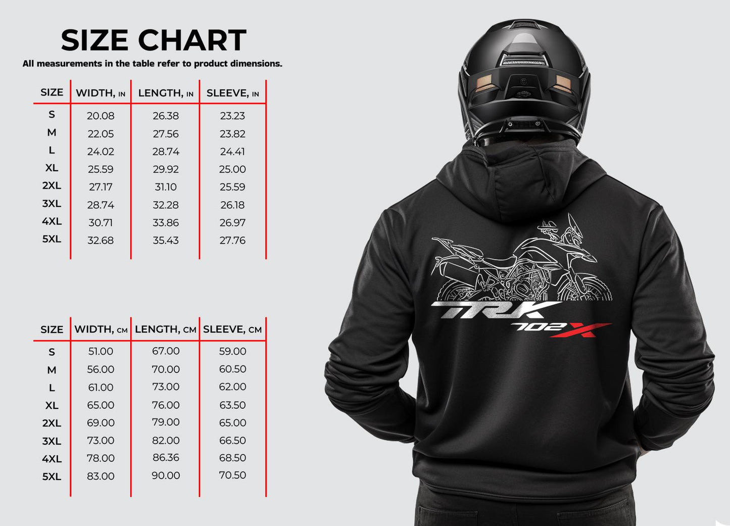 Benelli TRK 702 Inspired Hoodie - Motorcycle Sweatshirt