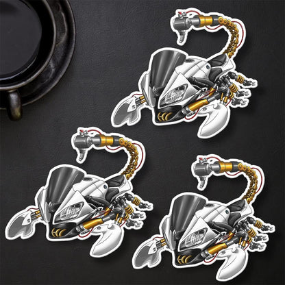 Yamaha YZF-R6 2012-13 Inspired Stickers - Set of 3 Motorcycle Decals