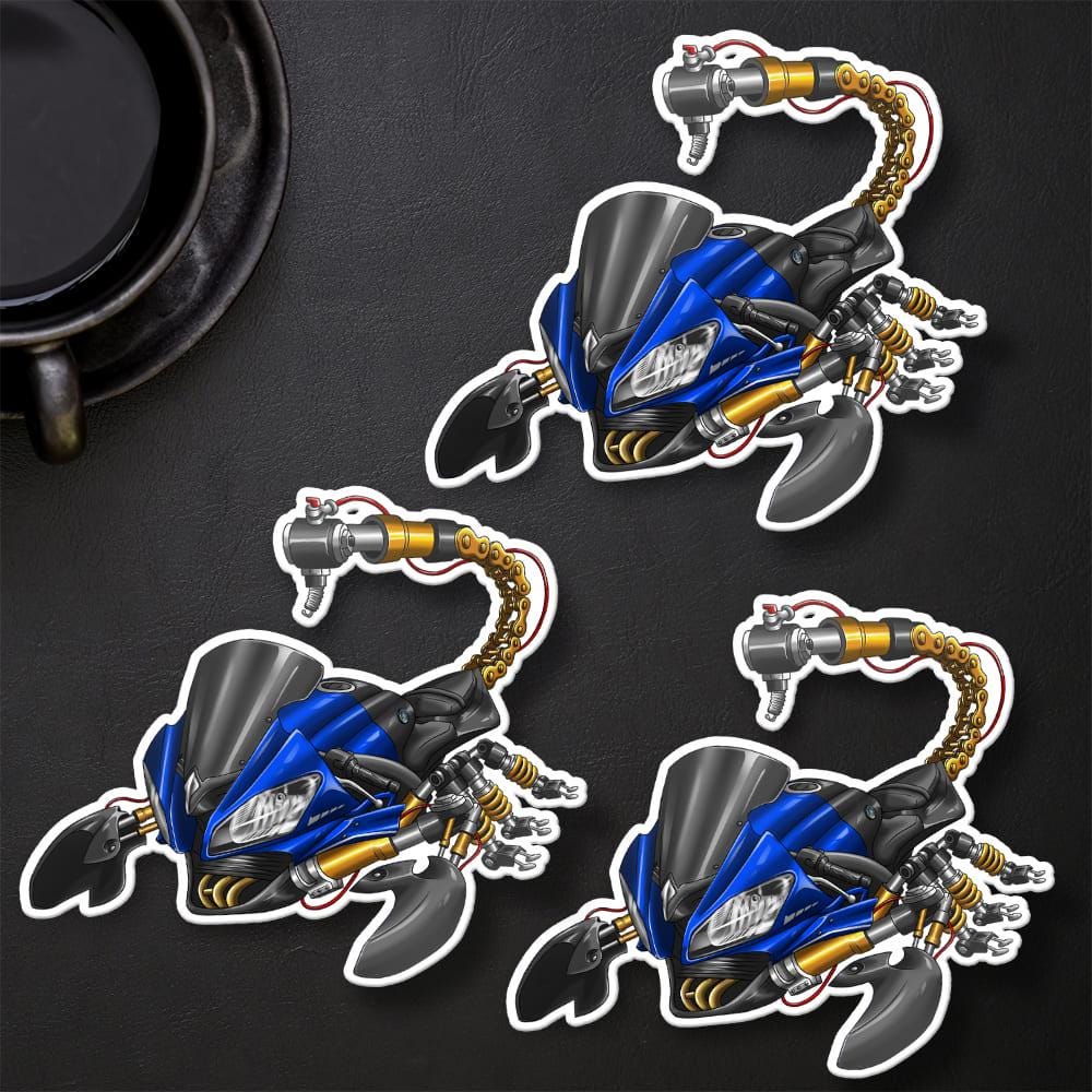Yamaha YZF-R6 2012-13 Inspired Stickers - Set of 3 Motorcycle Decals