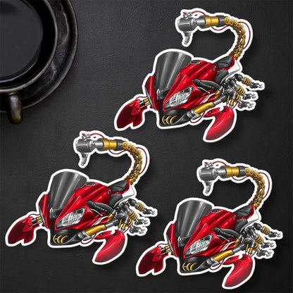 Yamaha YZF-R6 2012-13 Inspired Stickers - Set of 3 Motorcycle Decals