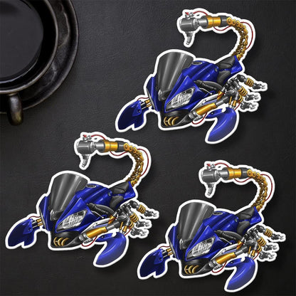 Yamaha YZF-R6 2014-16 Inspired Stickers - Set of 3 Motorcycle Decals