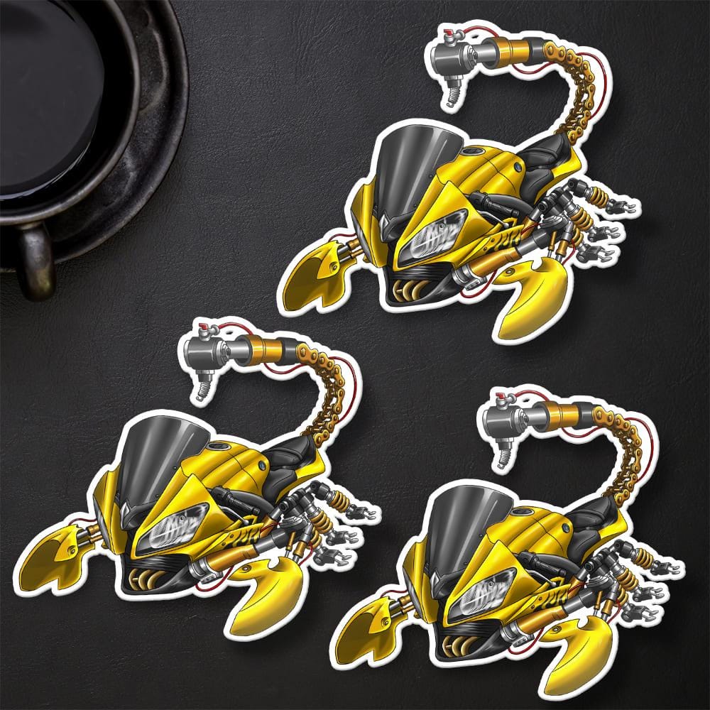 Yamaha YZF-R6 2008-09 Inspired Stickers - Set of 3 Motorcycle Decals