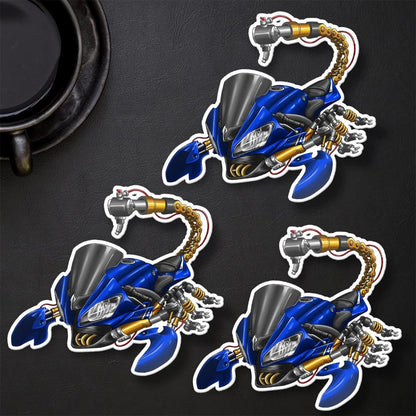 Yamaha YZF-R6 2008-09 Inspired Stickers - Set of 3 Motorcycle Decals