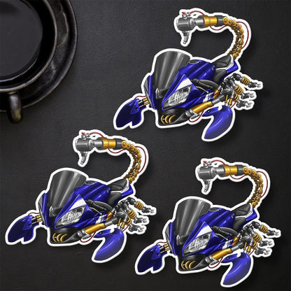 Yamaha YZF-R6 2008-09 Inspired Stickers - Set of 3 Motorcycle Decals