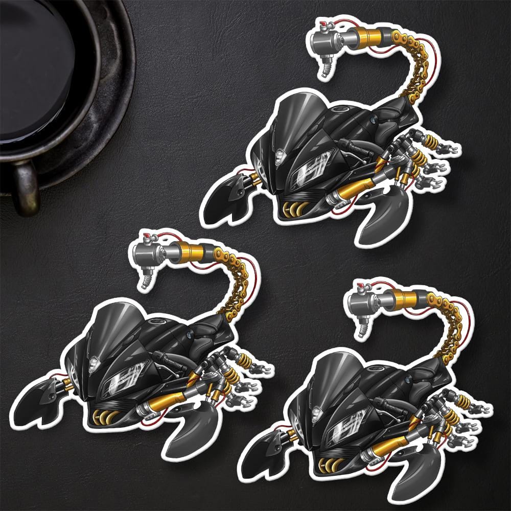 Yamaha YZF-R6 Inspired Stickers - Set of 3 Motorcycle Decals