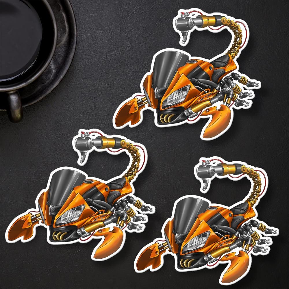 Yamaha YZF-R6 2008-09 Inspired Stickers - Set of 3 Motorcycle Decals