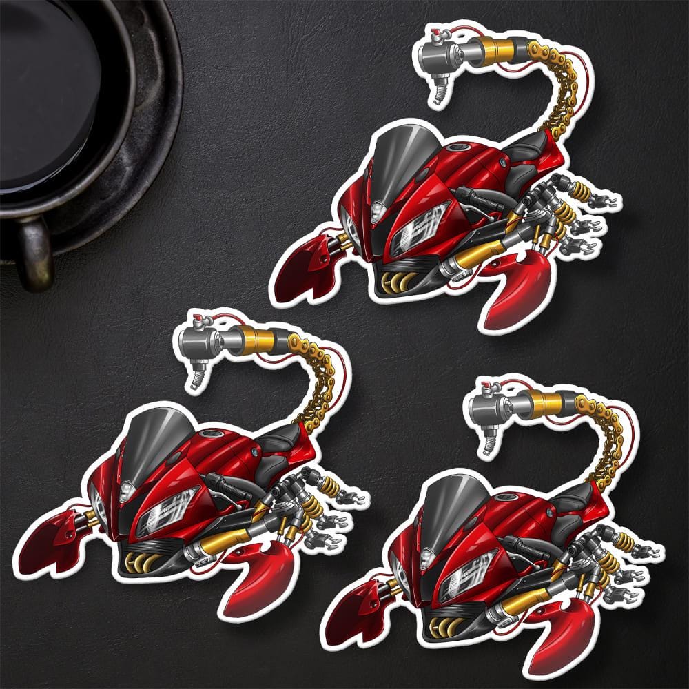 Yamaha YZF-R6 Inspired Stickers - Set of 3 Motorcycle Decals